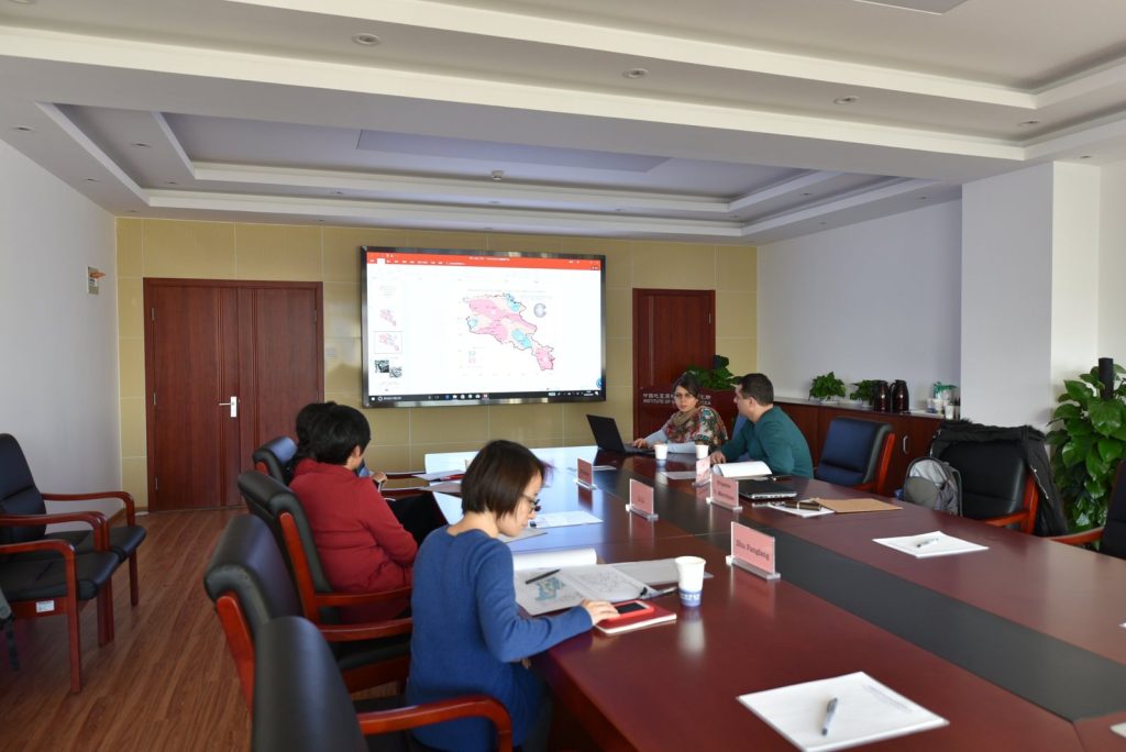 Armenia’s seismic zoning map on the screen