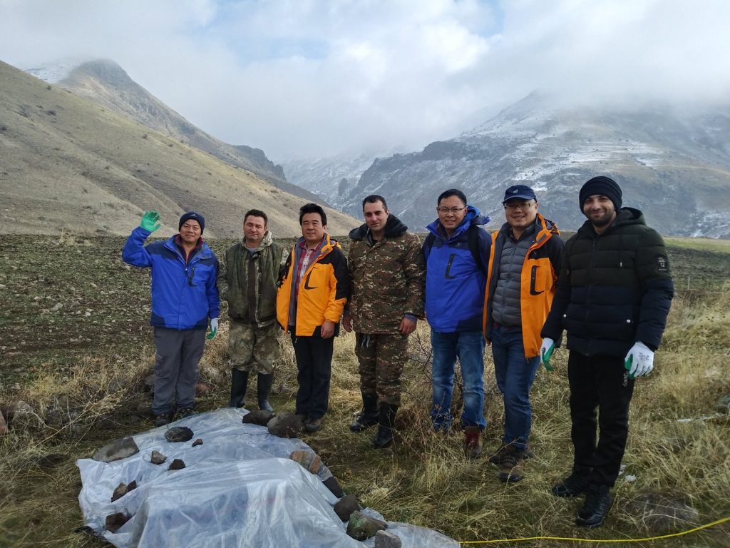 The joint Chinese–Armenian field team in the mountains